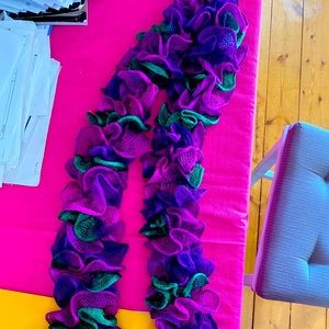 Brightly coloured ladies scarf